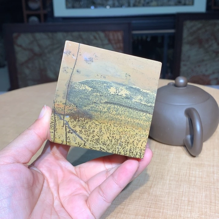 ，广西国画石摆件，收藏观赏