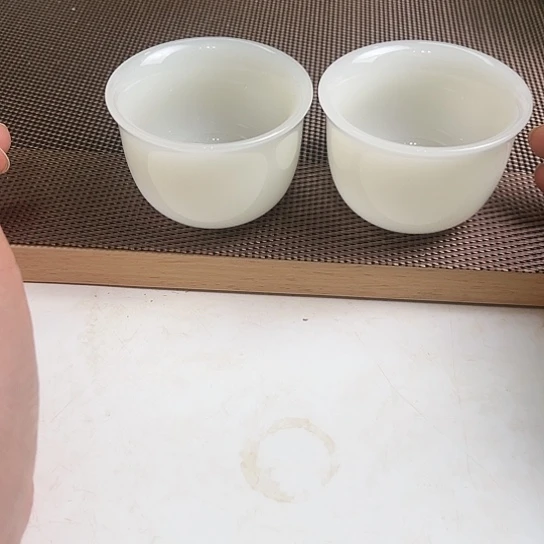 瓷片高档皙白玉瓷精品客杯55cc