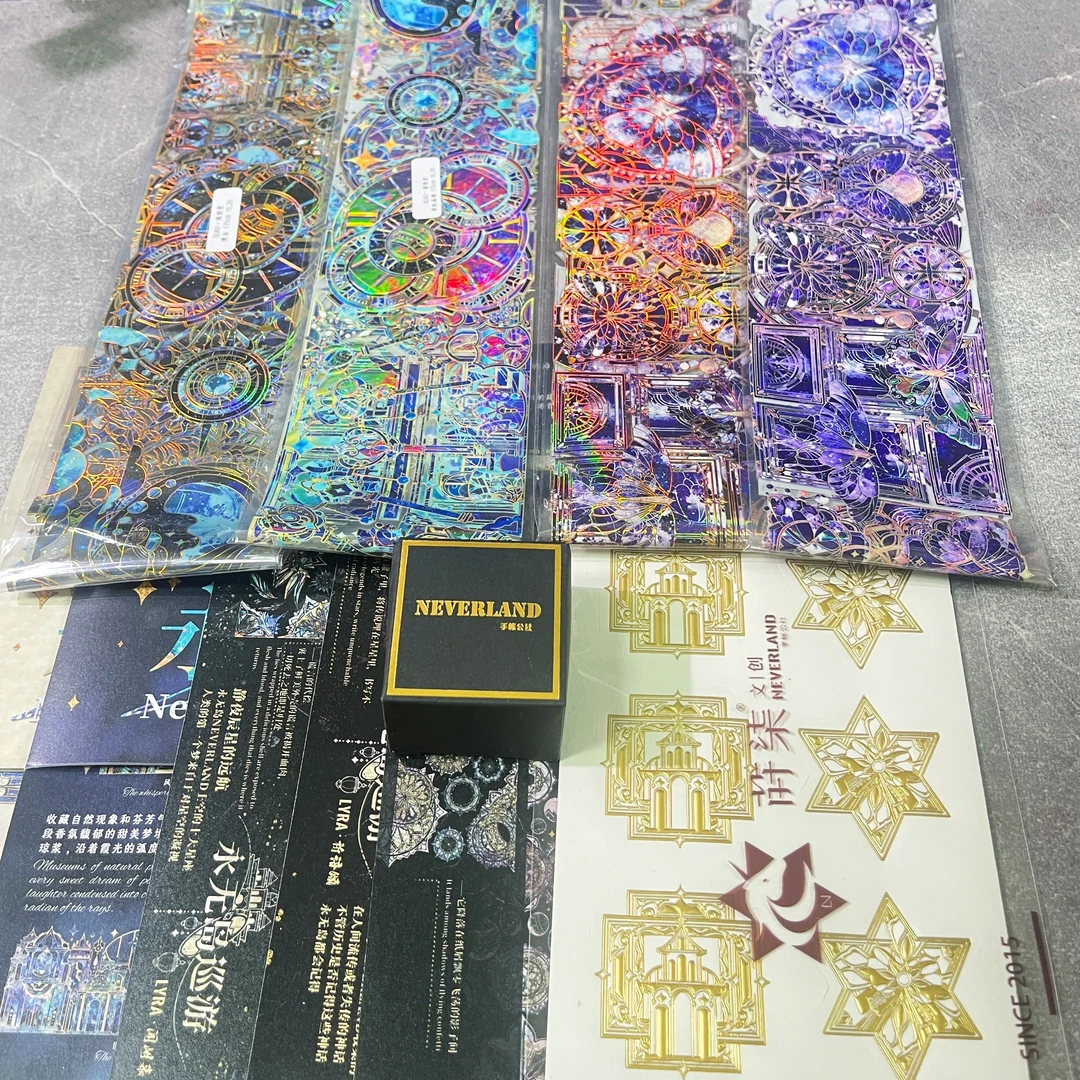 莳柒原创新人礼包QUAD夜桀庭&寓弥笙pet手帐胶带现货Neverland