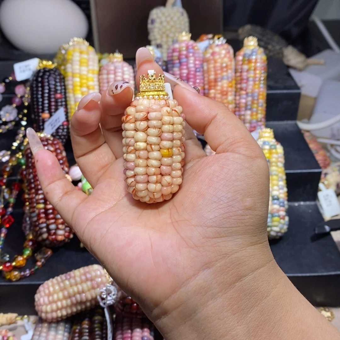 玉语*文玩玉米墩墩白撇