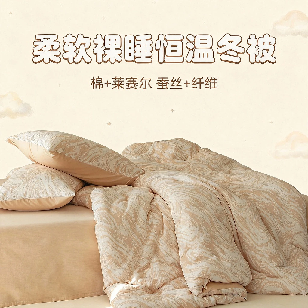 POCKET PIG/布袋猪【GANNI-软软被】天丝针织棉柔软裸睡恒温被冬被