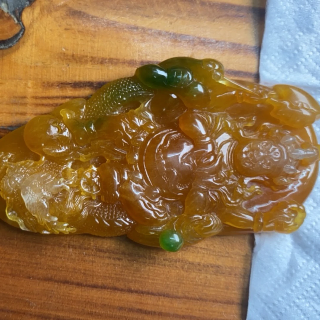 挂件黄财精工雕刻