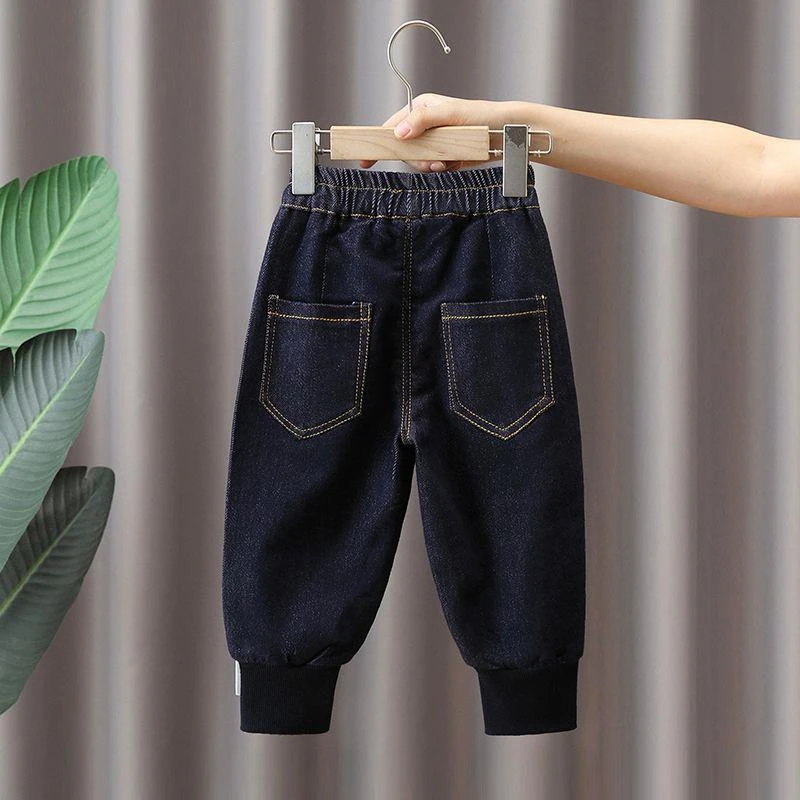 YeeHoO英氏【断码】男童加绒牛仔裤2025新款儿童裤子秋冬装休闲裤