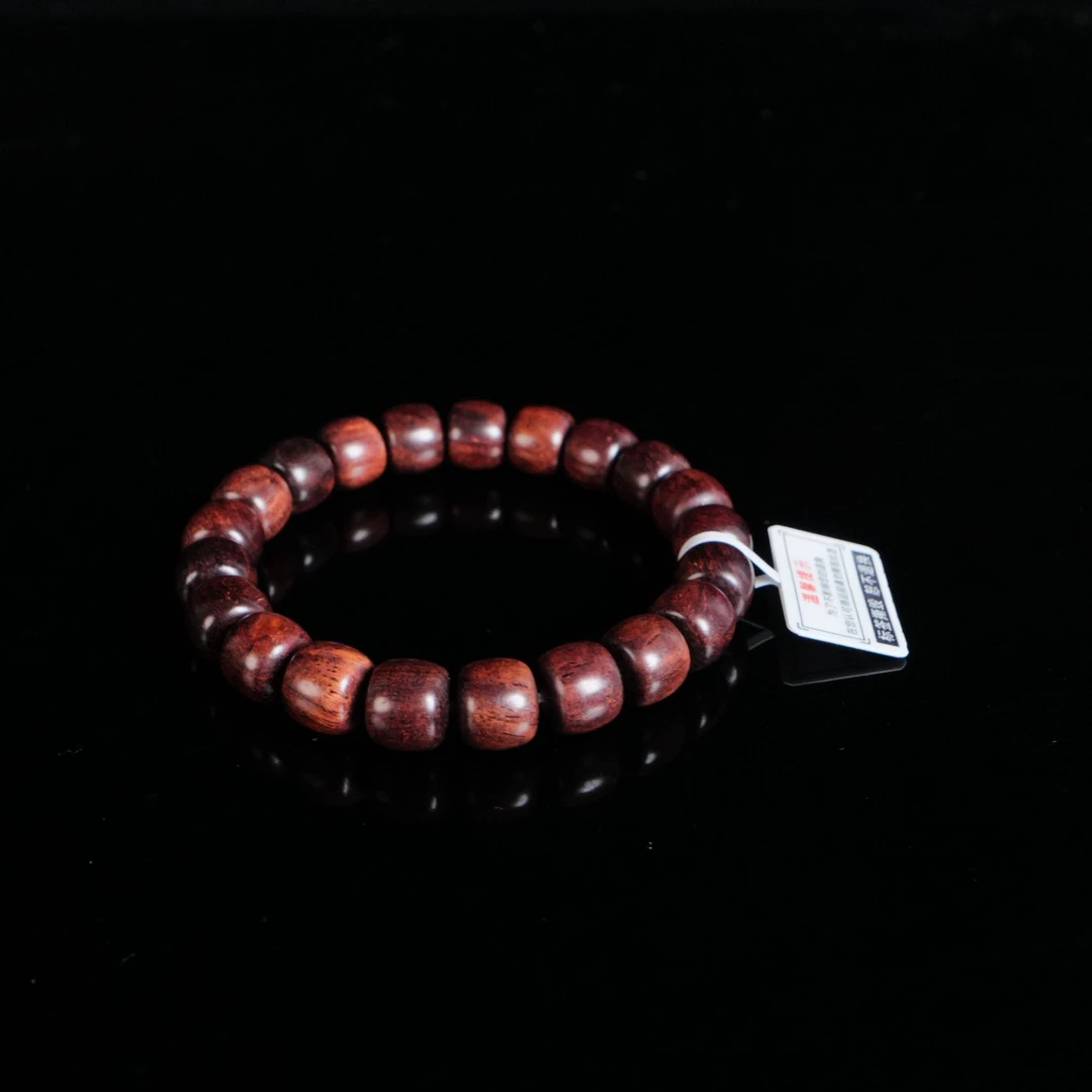 DY-B8970 海南黄花梨紫油梨桶珠手串 0.9x1.0cm  12.33g