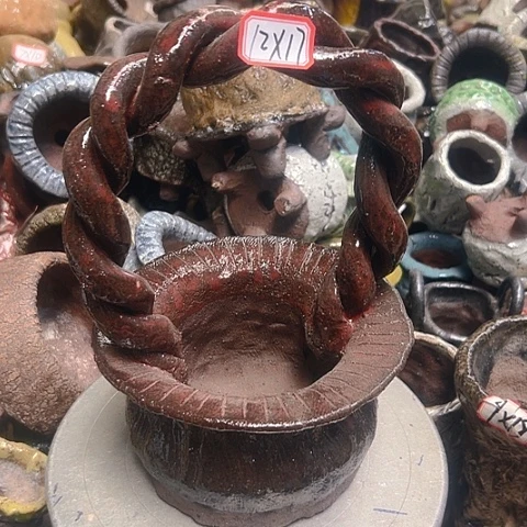粗陶花盆手工花盆制作