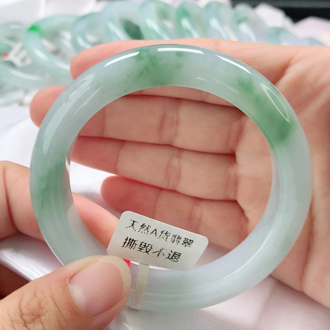 翡翠未镶嵌手镯55正