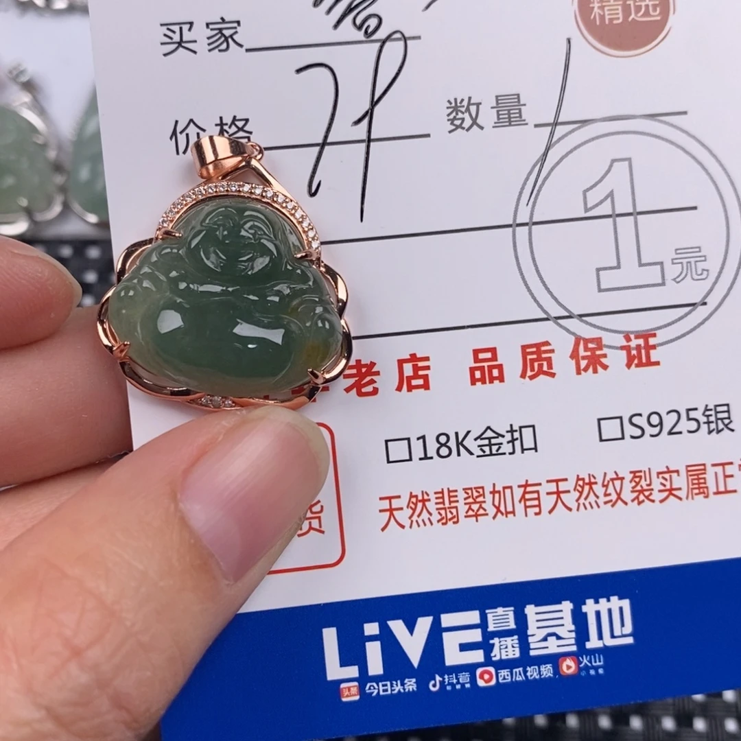 蓉***翡翠银S925镶嵌颈饰