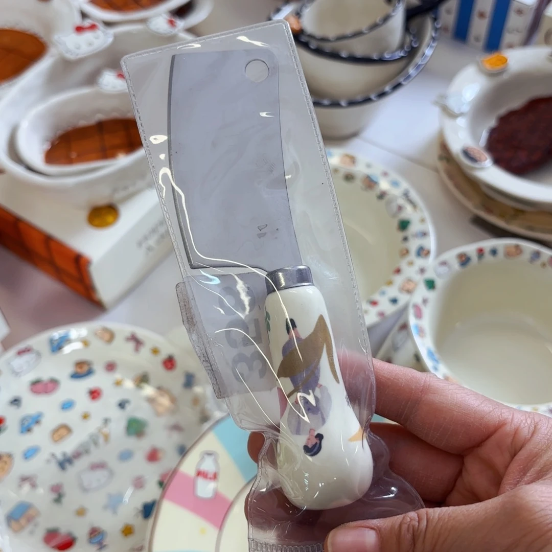 白瓷陶瓷把手水果刀