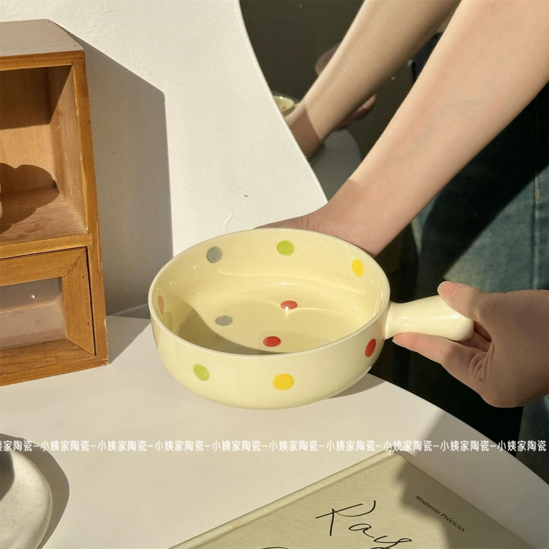 206【果糖缤纷】1个手柄碗 陶瓷泡面碗ins风釉下彩餐具