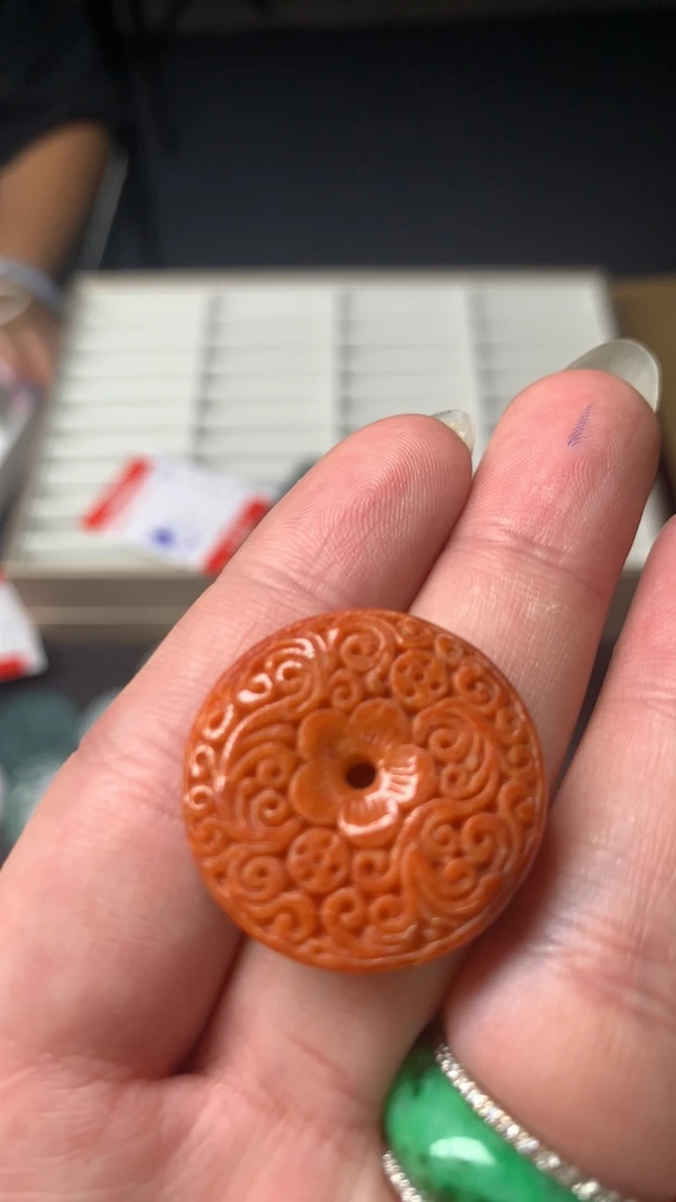 天然缅甸翡翠平安扣