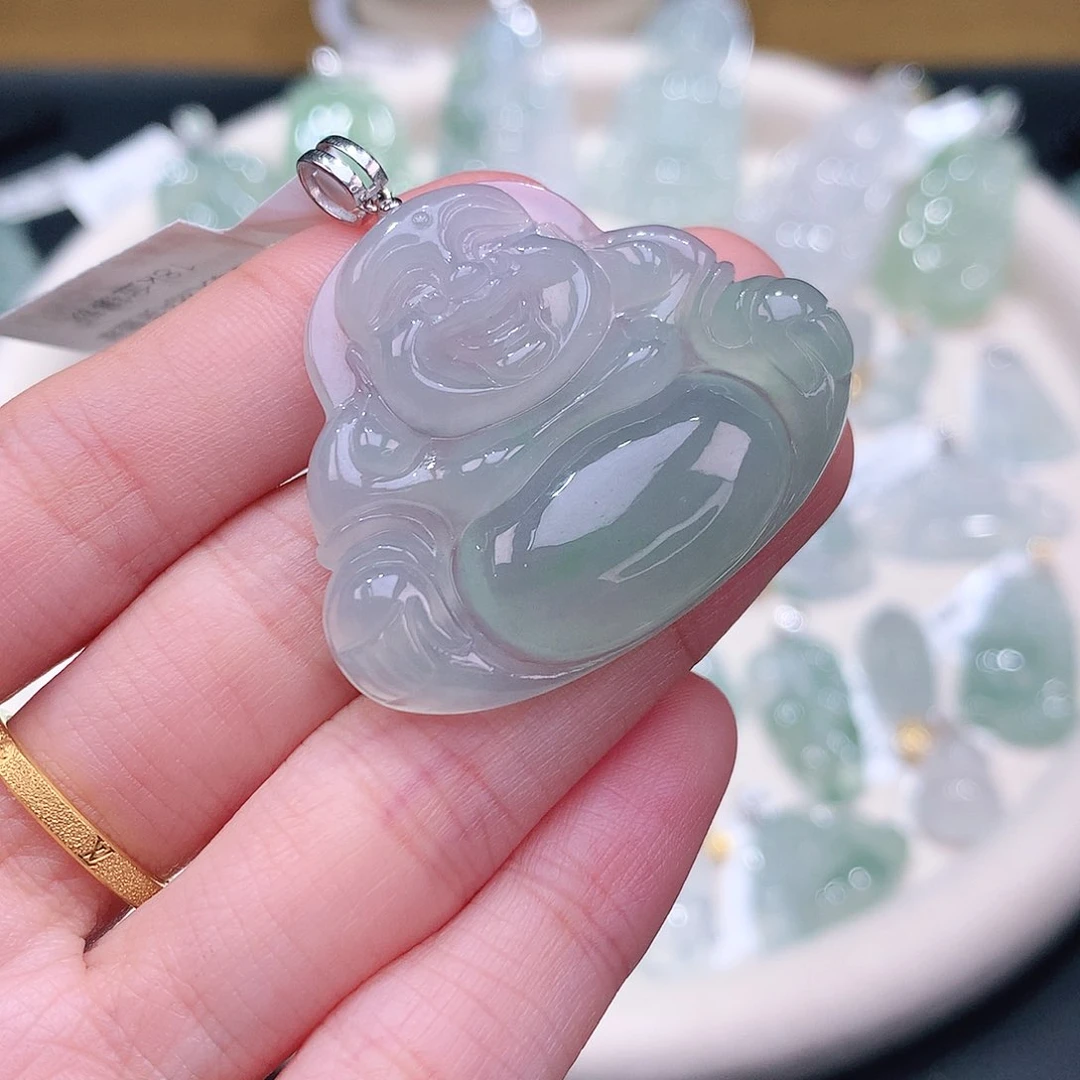 颈饰18K金镶嵌翡翠33-40.9-6.8