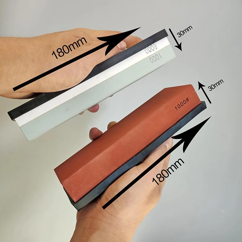 单双面厚款油石白刚玉家用磨刀石户外快速开刃锋利磨刀神器专业