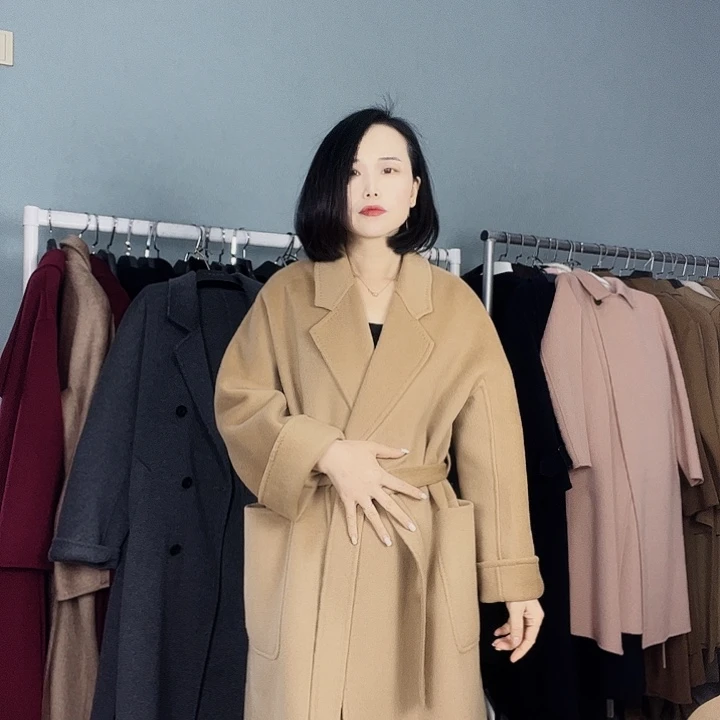 双面呢浴袍浅驼色S码