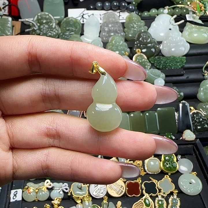 和田玉银S925镶嵌颈饰