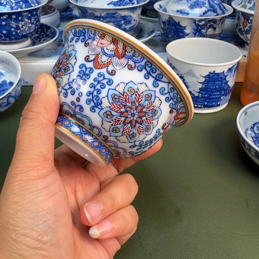 陶景德镇纯手绘茶具圆圆289