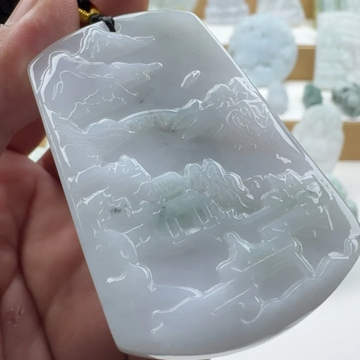 翡翠未镶嵌颈饰天然缅甸A货翡翠