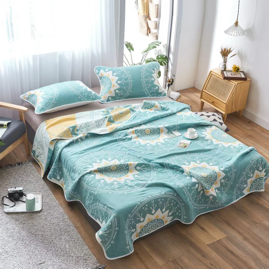 【反季特价】六层纱100%纯棉纱布盖毯可机洗