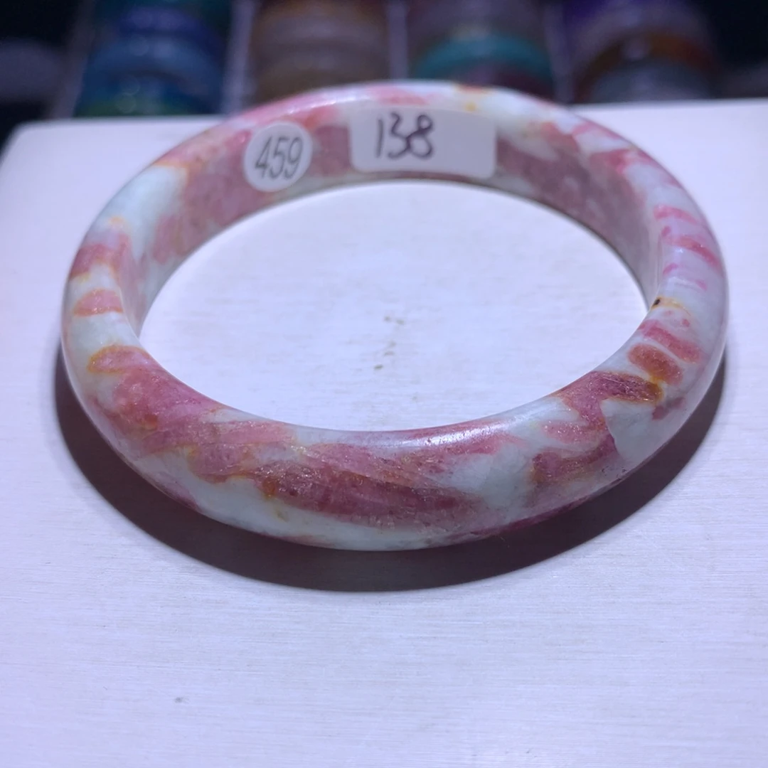 水晶手镯银S925镶嵌梅花61.4圈459