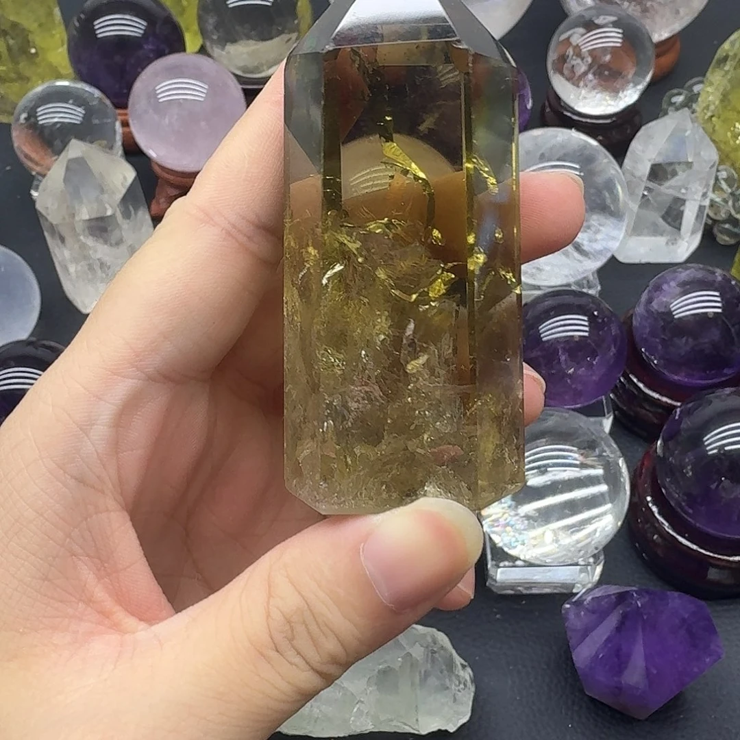 银S925镶嵌珠宝半成品黄晶