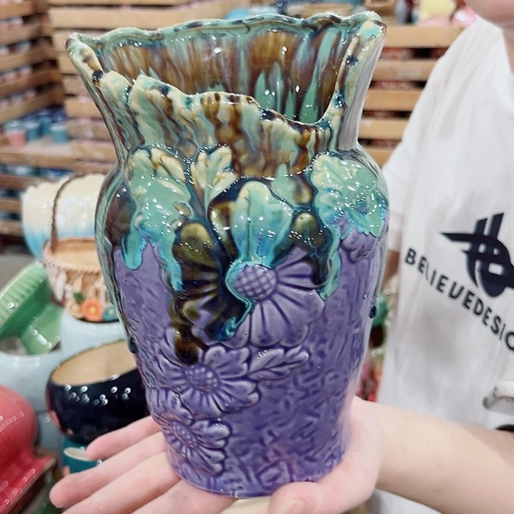 有孔.凑单10元陶瓷花盆发货!