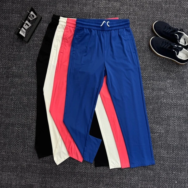 男士20251早秋水晶垂感纯色潮流时尚百搭舒适男士时尚速干休闲裤