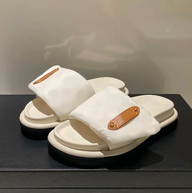 魔术贴拖鞋字母情侣款厚底百搭拖鞋