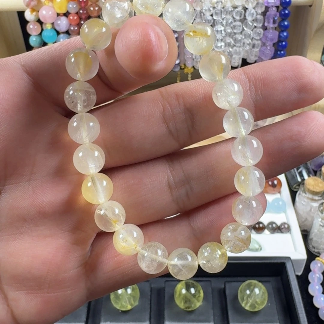 烟晶手链银S925镶嵌111