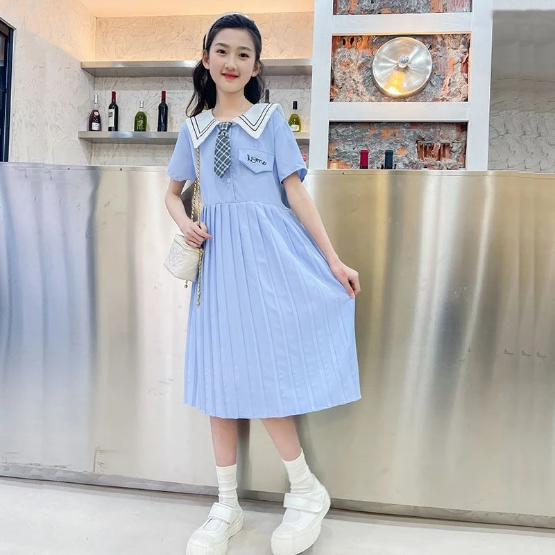 女童夏装短袖连衣裙网红小女孩公主裙子年夏季炸街6岁半身裙