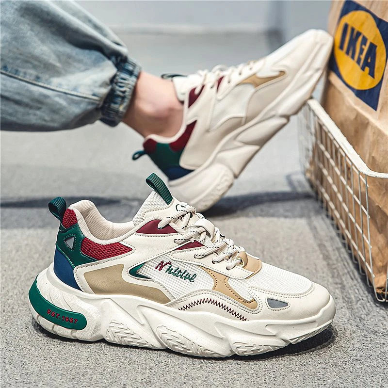 男鞋秋季2025新款青少年运动跑步鞋休闲增高网红爆款老爹潮鞋子男