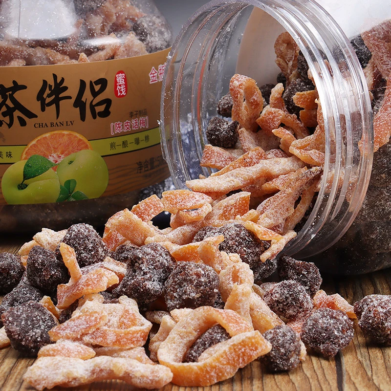 宏泰记盐津陈皮杨梅罐装话梅茶配伴侣办公室休闲乌梅条肉送礼零食