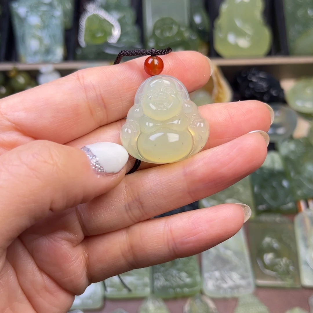 蛇纹石玉未镶嵌吊坠(赠链)