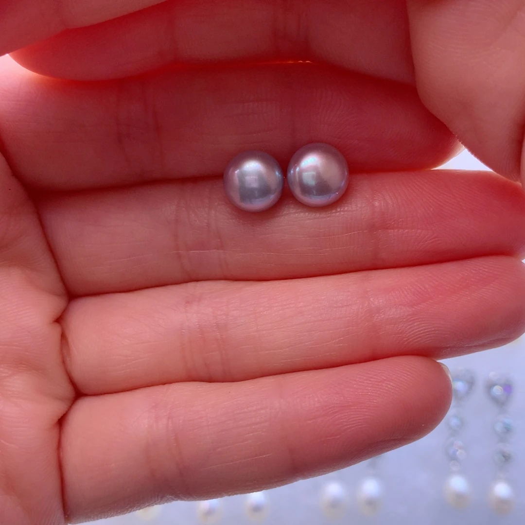 淡水珍珠耳饰合金