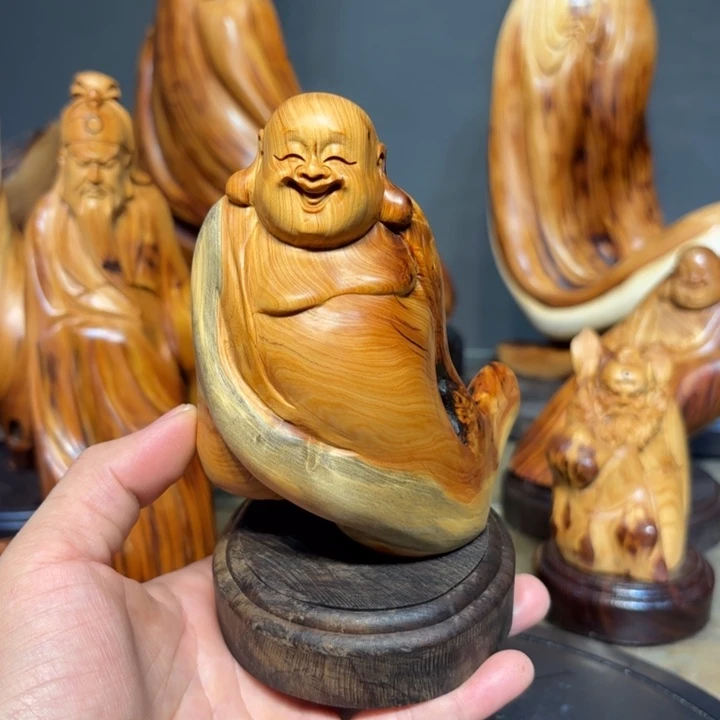 柏木（崖柏）弥勒佛摆件