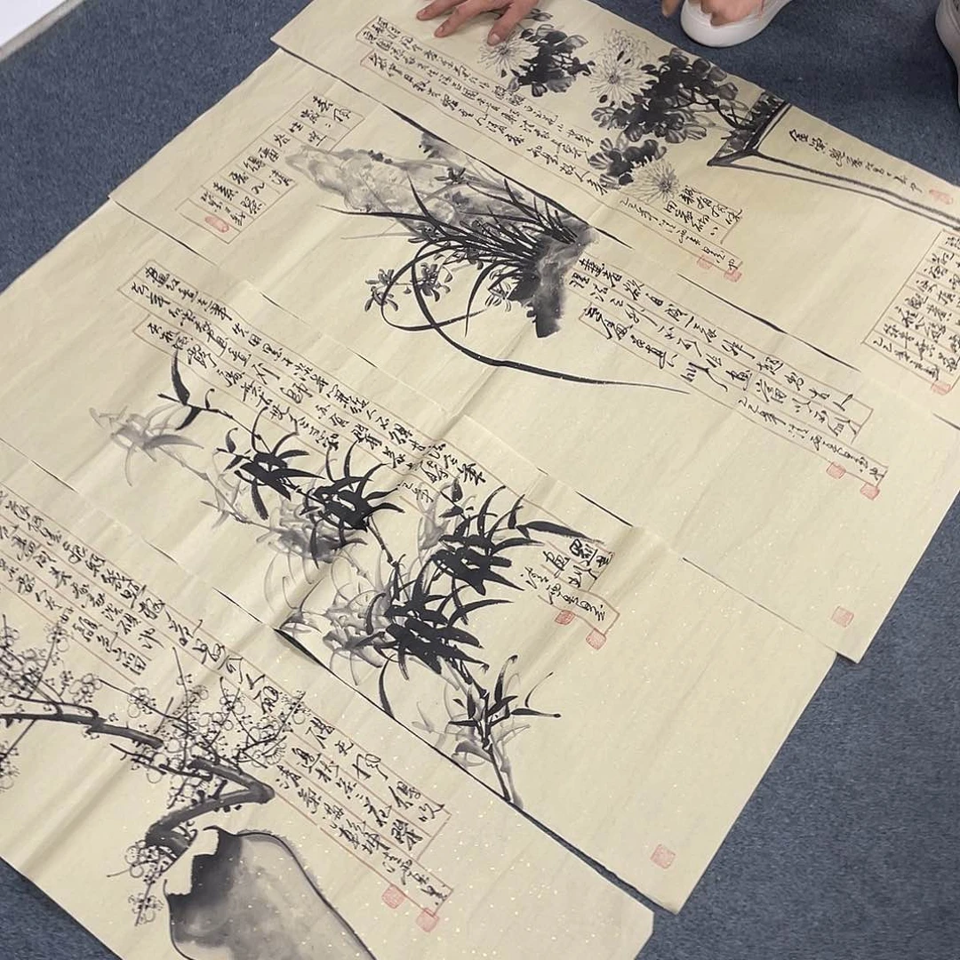 国画纯手绘字画宣纸