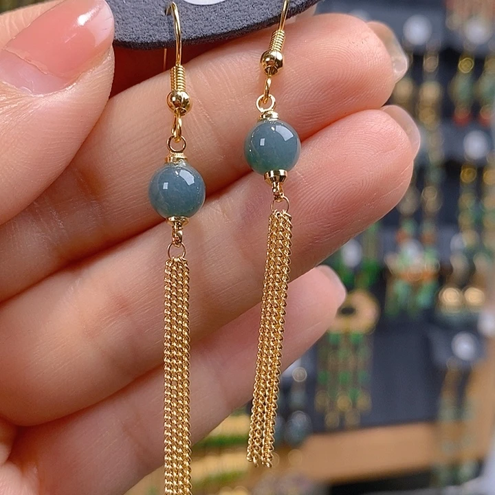 奥****翡翠未镶嵌耳饰翡翠