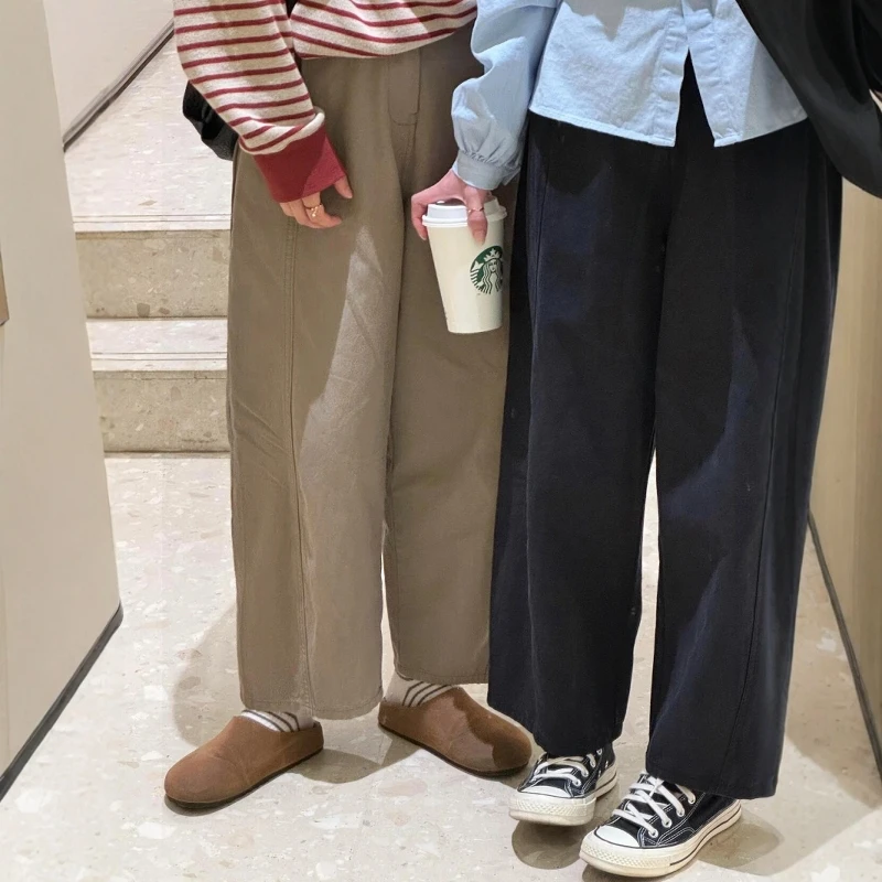 韩版小个子推荐阔腿裤女2025春夏季新款高腰遮跨显瘦休闲九分裤子
