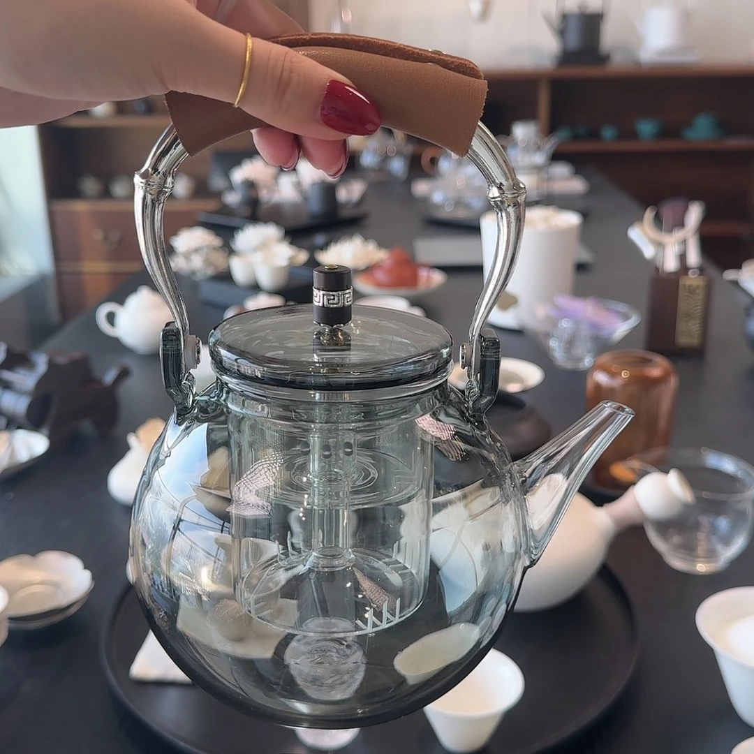 高硼硅浅灰内胆玻璃壶