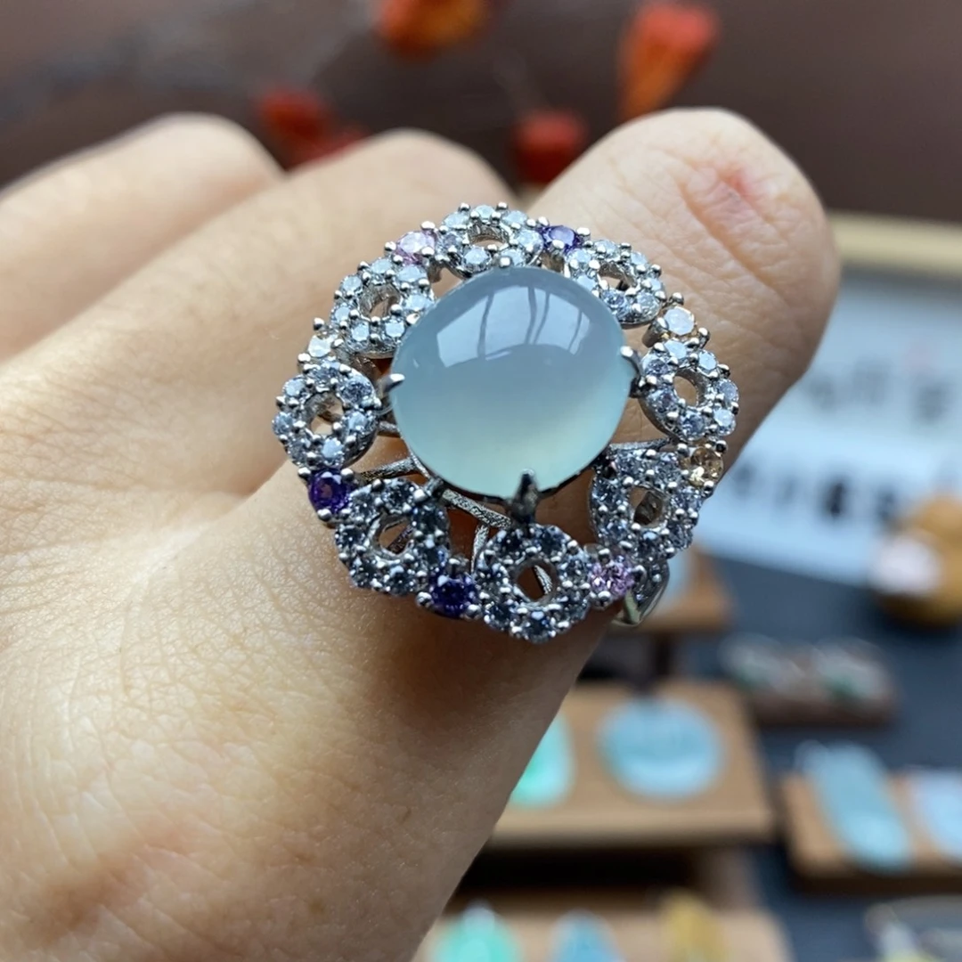 【闪购商品】颈饰银S925镶嵌翡翠54(戒棒15卡尺18)