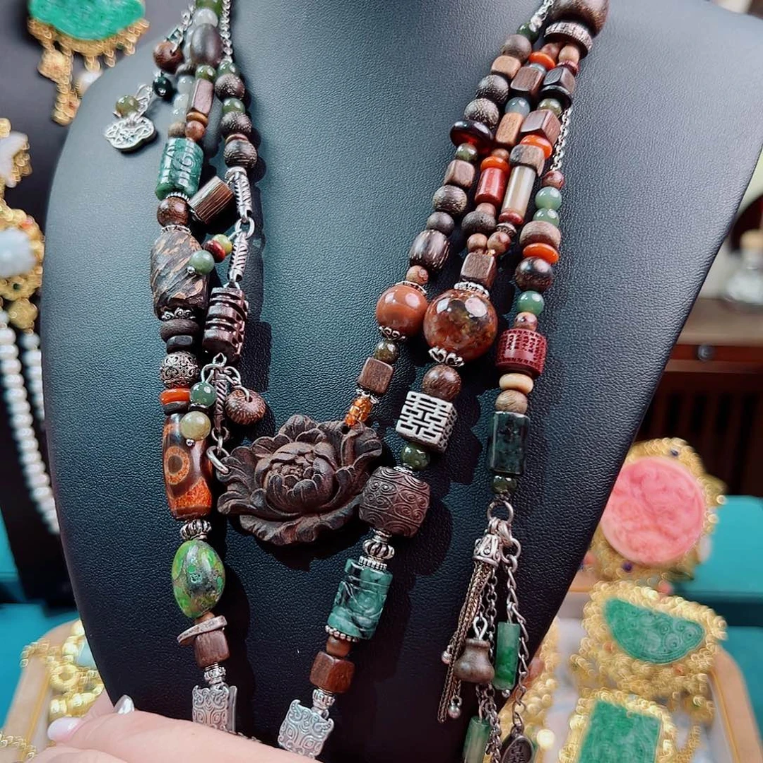 ****多925银珐琅锦象原创设计款项链