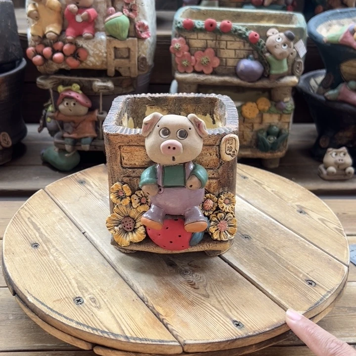 嘻哈多肉花盆百搭