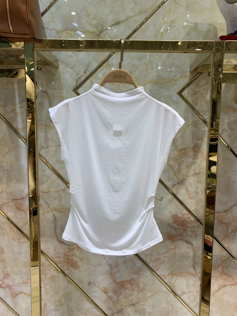 黛蜜儿2025新款净版高领无袖上衣