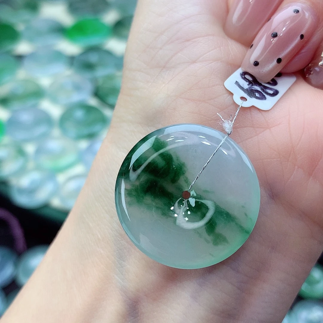 翡翠未镶嵌颈饰编号4尺寸26.1-5.0