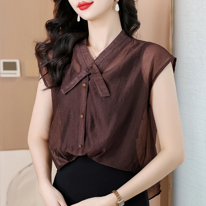 设计感后背镂空蕾丝衬衫女短袖夏季2025新款独特别致小衫短款上衣