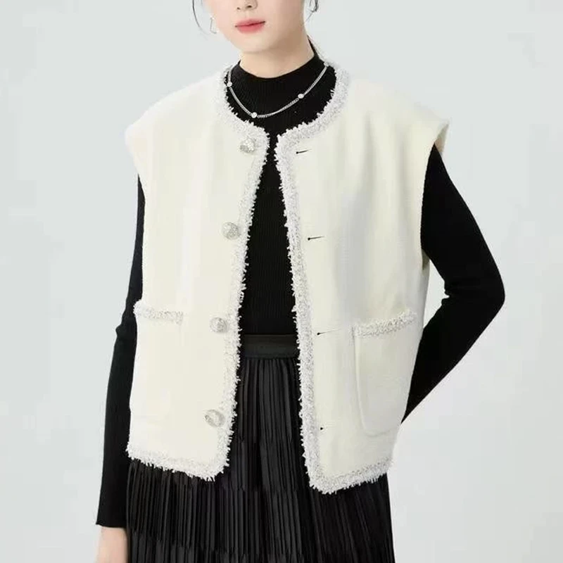 【商场同款】秋装新款百搭气质小香风无袖马甲外套袁衣都舍1400791