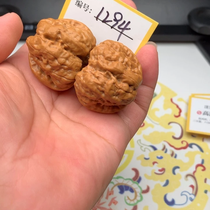 文玩核桃把件41四开背蛤蟆1294