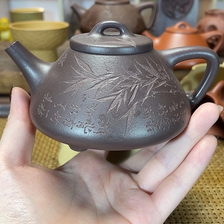 紫砂茶壶石瓢茶壶190c