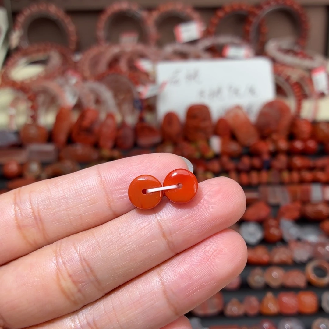 南红玛瑙未镶嵌颈饰满肉隔片卡9