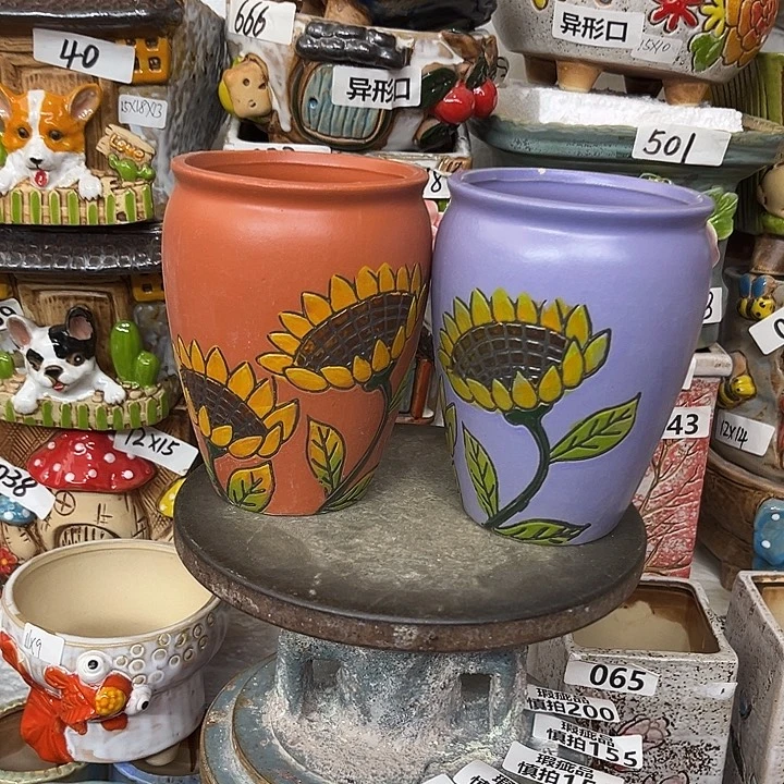 粗陶材质多肉花盆