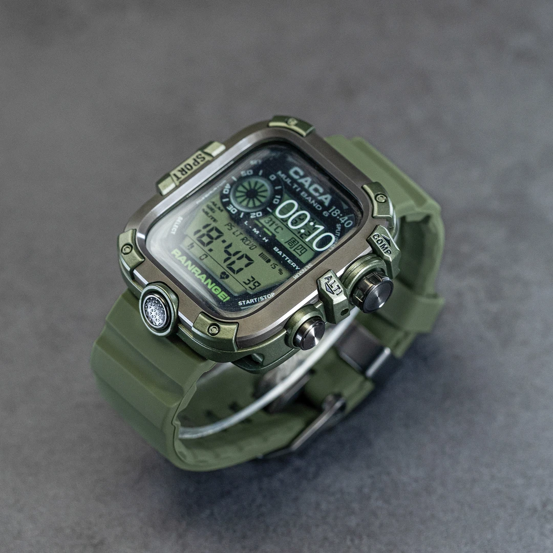 AppleWatch金属防水防尘保护壳钢化膜适用苹果手表iwatch表带改装