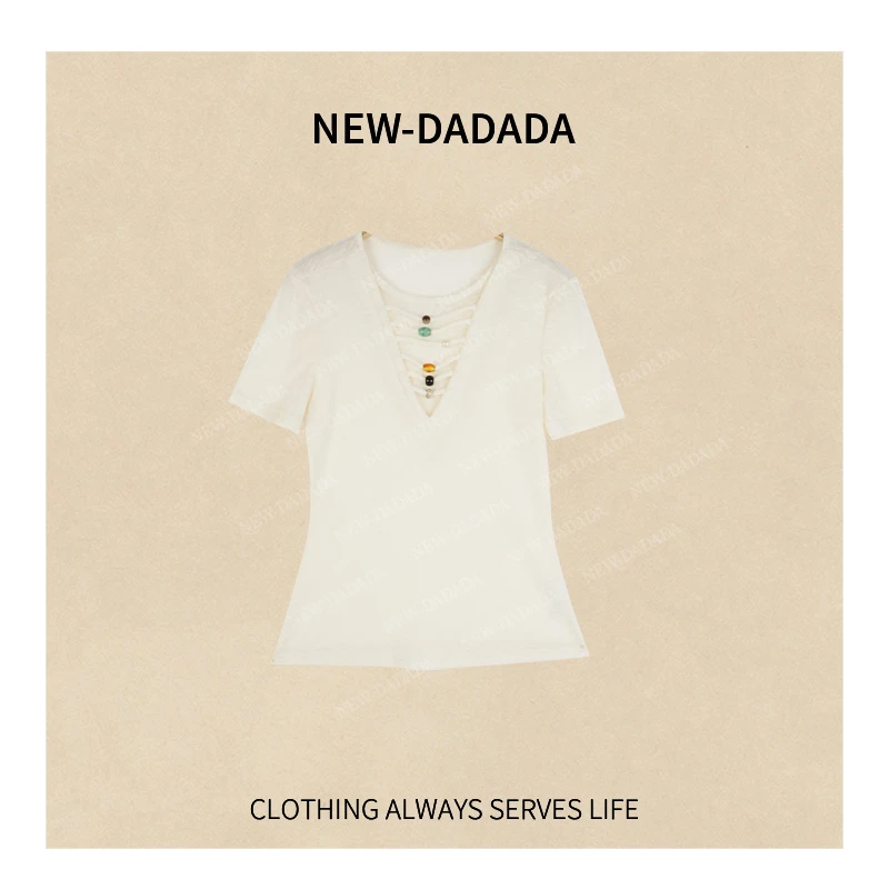 清清利达 NEW DADADA【棉语微旅】时尚休闲修身气质上衣SDK2420